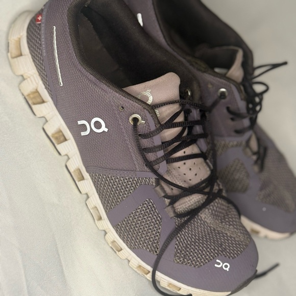 On Running Shoes - On Running Purple and Black Athletic Shoes with Breathable Mesh